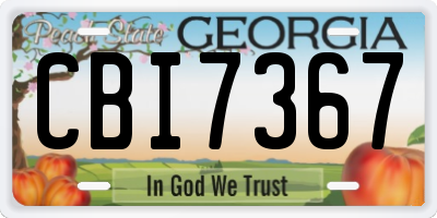 GA license plate CBI7367