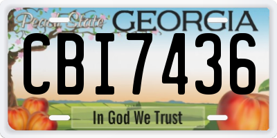 GA license plate CBI7436
