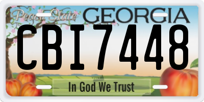 GA license plate CBI7448