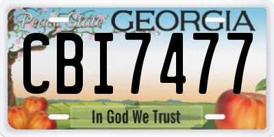 GA license plate CBI7477