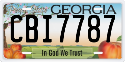 GA license plate CBI7787