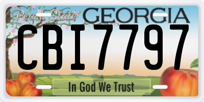 GA license plate CBI7797