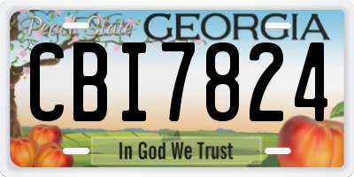 GA license plate CBI7824