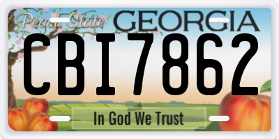 GA license plate CBI7862