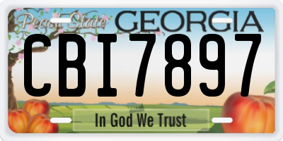 GA license plate CBI7897