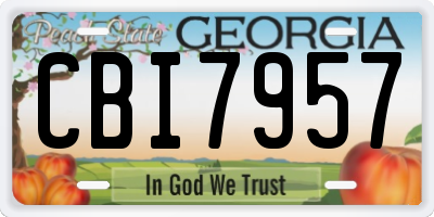 GA license plate CBI7957