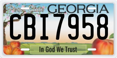 GA license plate CBI7958