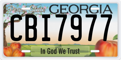 GA license plate CBI7977