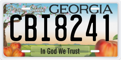 GA license plate CBI8241