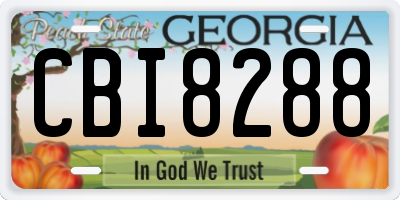 GA license plate CBI8288