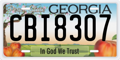 GA license plate CBI8307