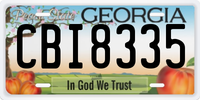 GA license plate CBI8335