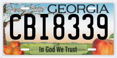 GA license plate CBI8339