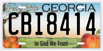 GA license plate CBI8414