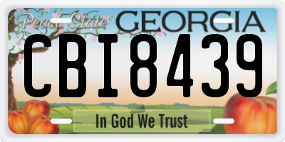 GA license plate CBI8439