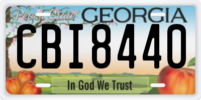 GA license plate CBI8440