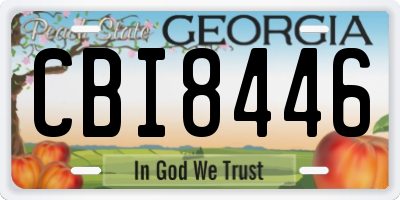 GA license plate CBI8446