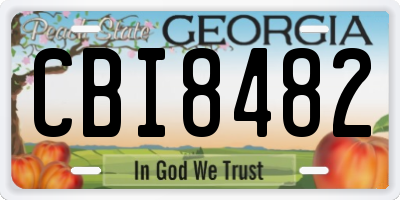 GA license plate CBI8482