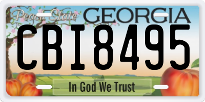 GA license plate CBI8495