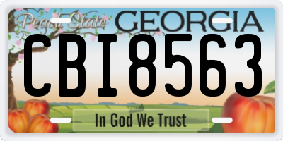 GA license plate CBI8563