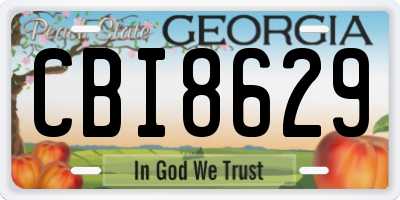 GA license plate CBI8629