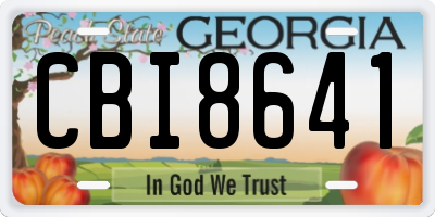 GA license plate CBI8641