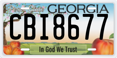 GA license plate CBI8677