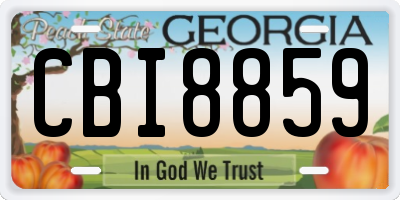 GA license plate CBI8859