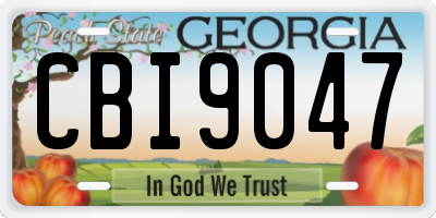 GA license plate CBI9047