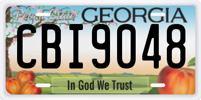 GA license plate CBI9048