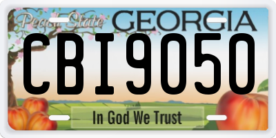 GA license plate CBI9050