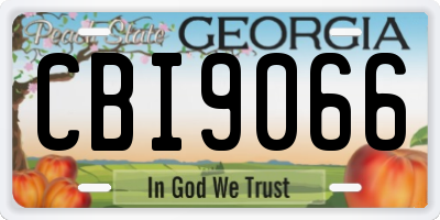 GA license plate CBI9066