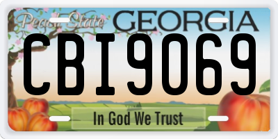 GA license plate CBI9069