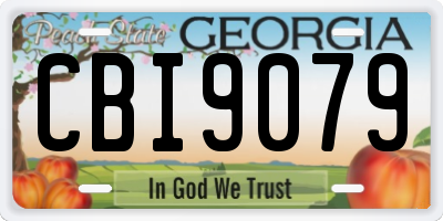 GA license plate CBI9079