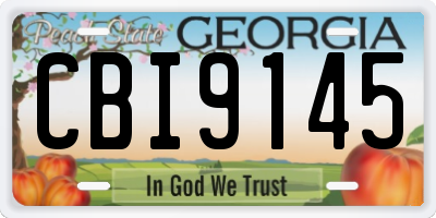 GA license plate CBI9145