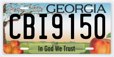 GA license plate CBI9150