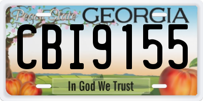 GA license plate CBI9155