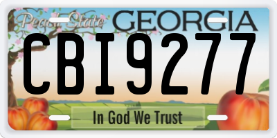 GA license plate CBI9277