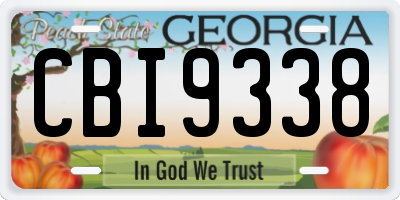GA license plate CBI9338