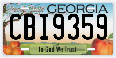 GA license plate CBI9359