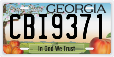 GA license plate CBI9371