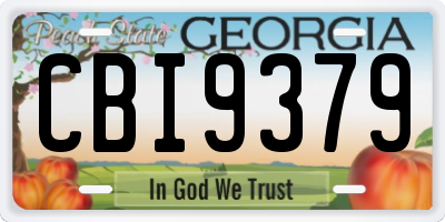 GA license plate CBI9379