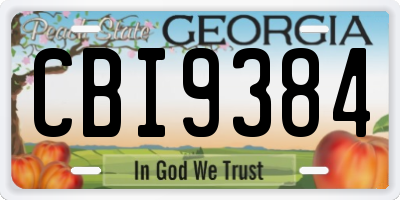 GA license plate CBI9384