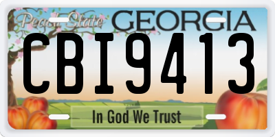 GA license plate CBI9413