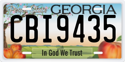 GA license plate CBI9435