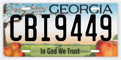 GA license plate CBI9449