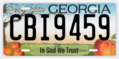 GA license plate CBI9459