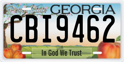 GA license plate CBI9462
