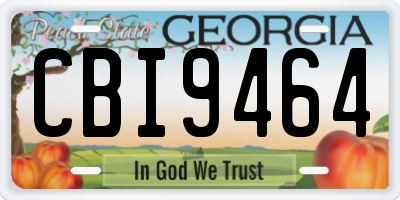 GA license plate CBI9464