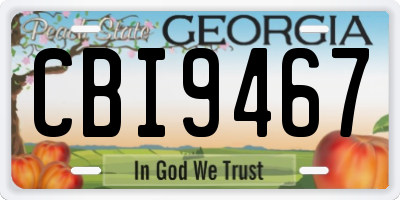 GA license plate CBI9467